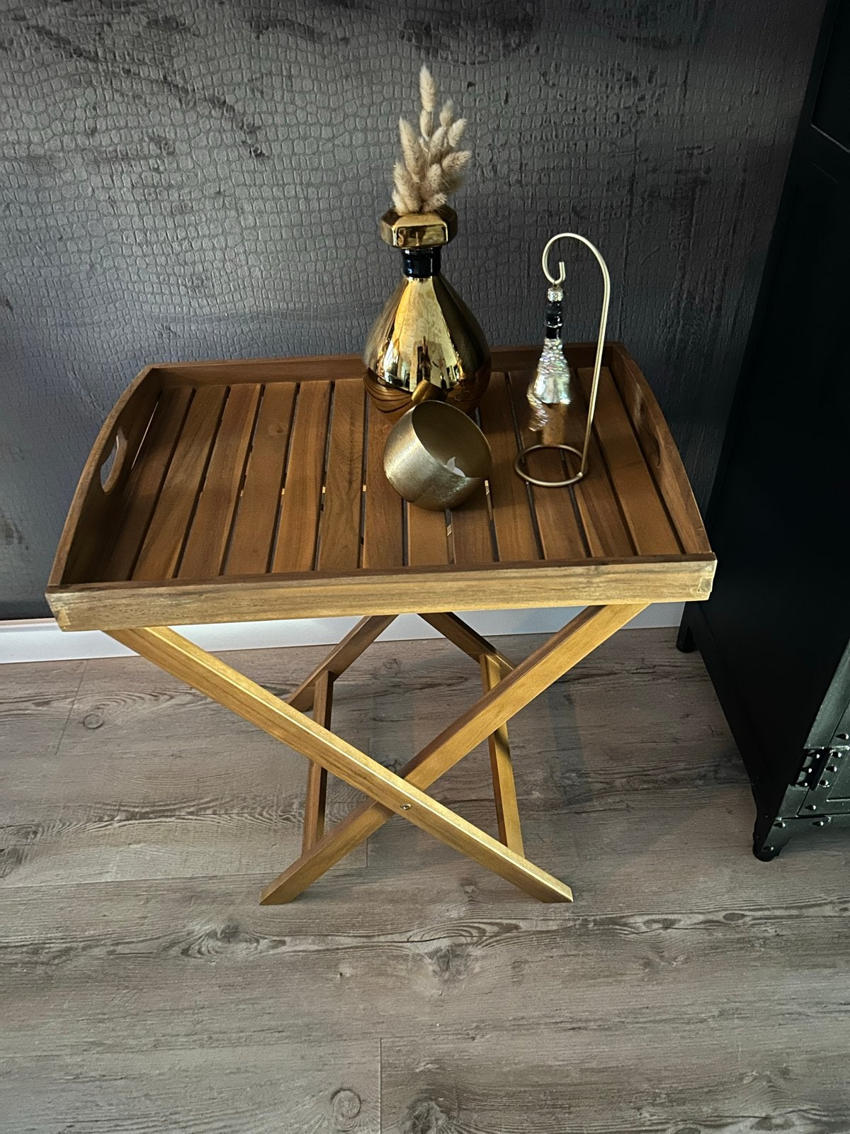 Opvouwbare Butler Tray - Houten Dienbladtafel, Ophalen, Nieuw, Rechthoekig, Hout