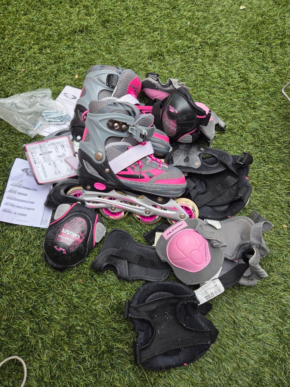 Nijdam Junior verstelbare inline skates met bescherming, Kinderen, Inline skates 4 wielen, Ophalen, Overige merken