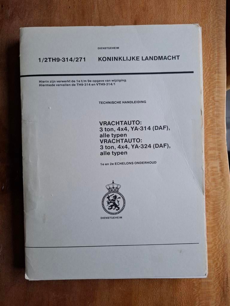 Technische handleiding 1/2 TH9-314/271 DAF YA314 / 324 (a4), Ophalen of Verzenden