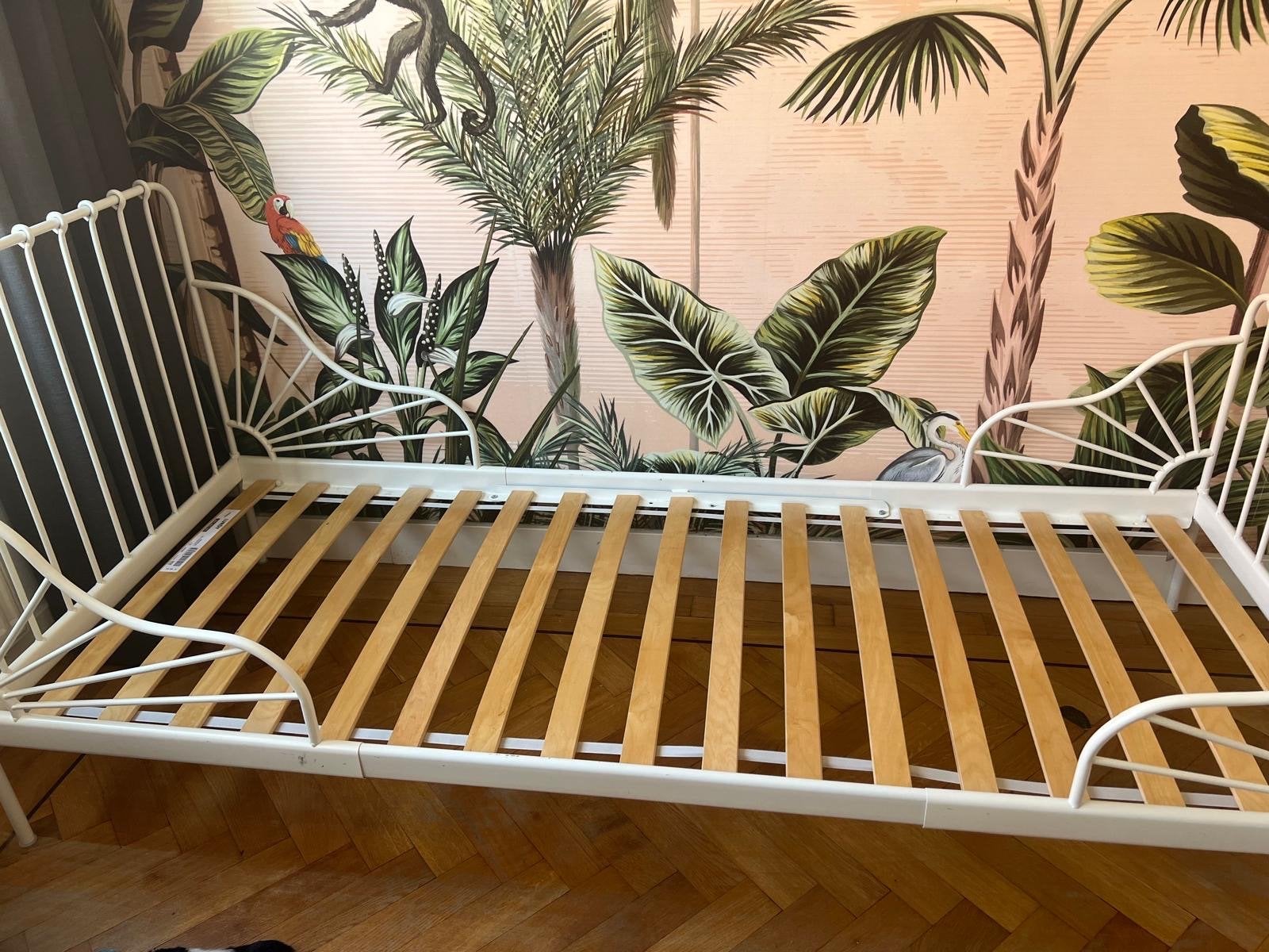 IKEA Minnen meegroeibed  80x200 cm, Huis en Inrichting, Ophalen, Eenpersoons, Wit, 80 cm