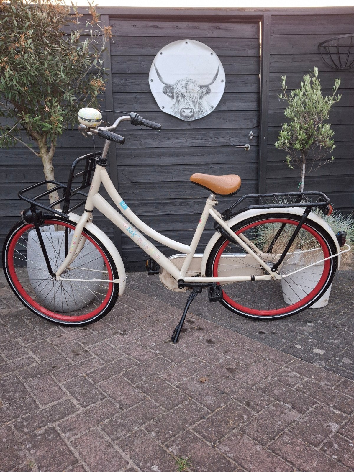 Cortina Lief meisjesfiets kinderfiets 26 inch 3V gebruikt, Terugtraprem, Gebruikt, Cortina transport fiets, Versnellingen