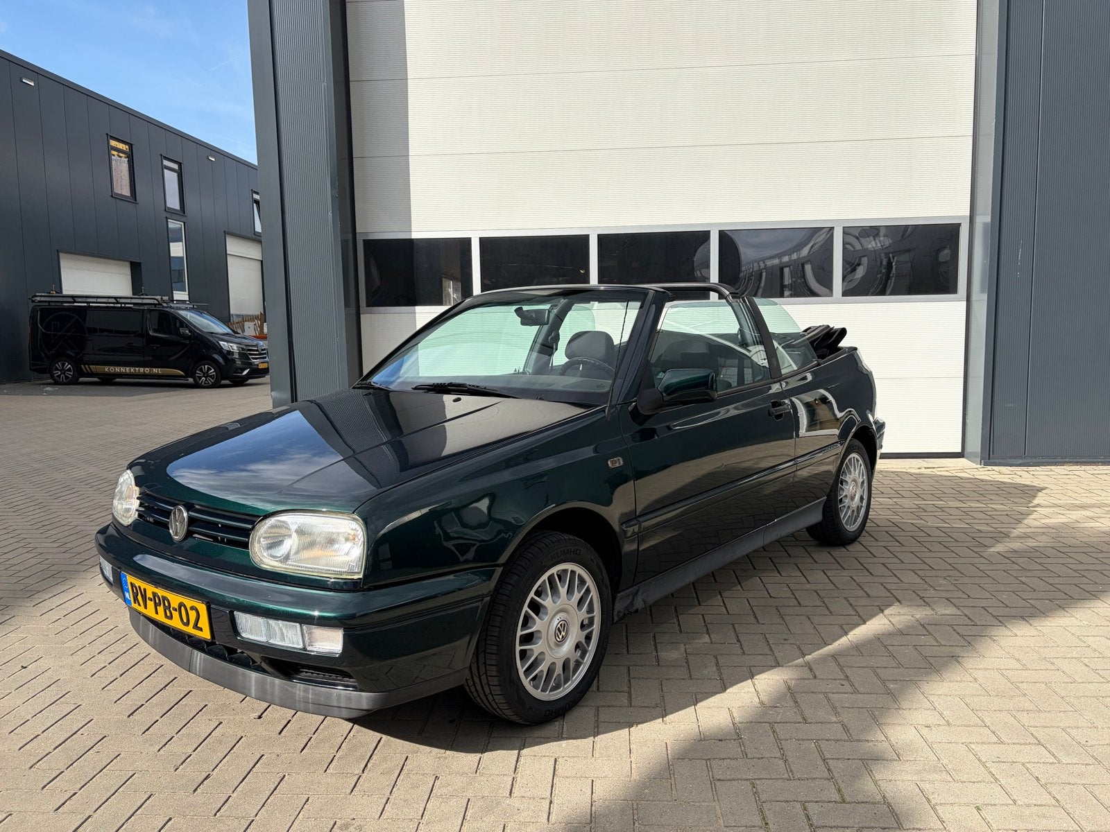 Volkswagen Golf 1.8 Cabriolet 55KW 1997 Groen 118.500km NAP, Voorwielaandrijving, 74 pk, 4 cilinders, Cabriolet