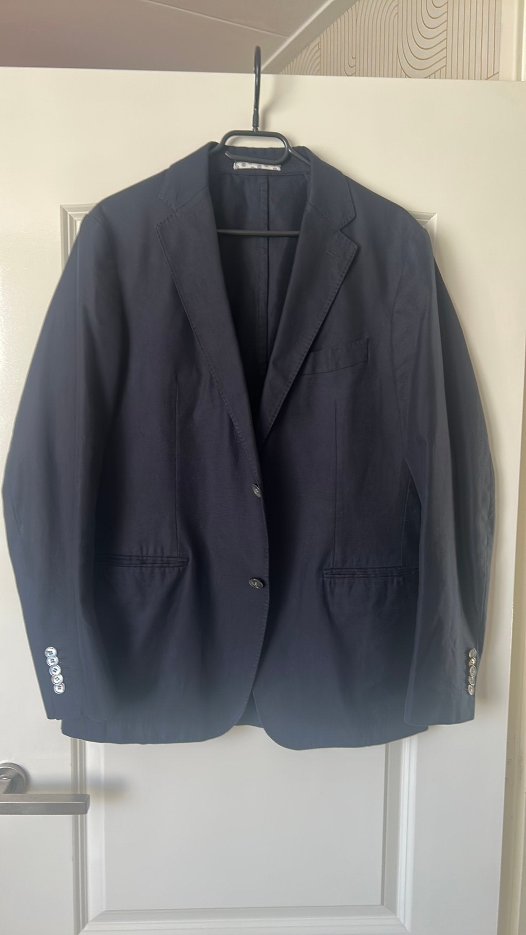 Mooi net colbert / blazer Suitsupply maat 52 donkerblauw, Ophalen of Verzenden, Zo goed als nieuw, Maat 52/54 (L), Blauw