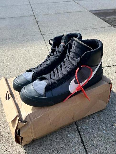 Nike x Off-White Blazer Mid 'Grim Reapers', Kleding | Heren, Schoenen, Zwart, Ophalen of Verzenden, Sneakers of Gympen, Gedragen