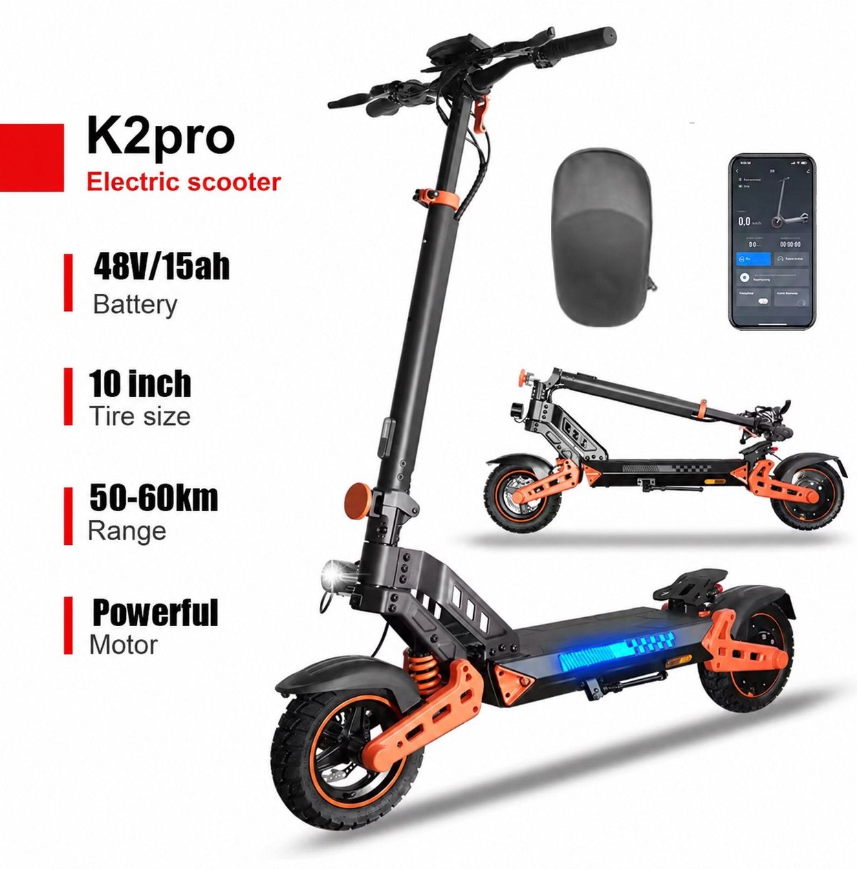 K2 pro opvouwbare elektrische step, Verzenden, Nieuw, Elektrische step (E-scooter)