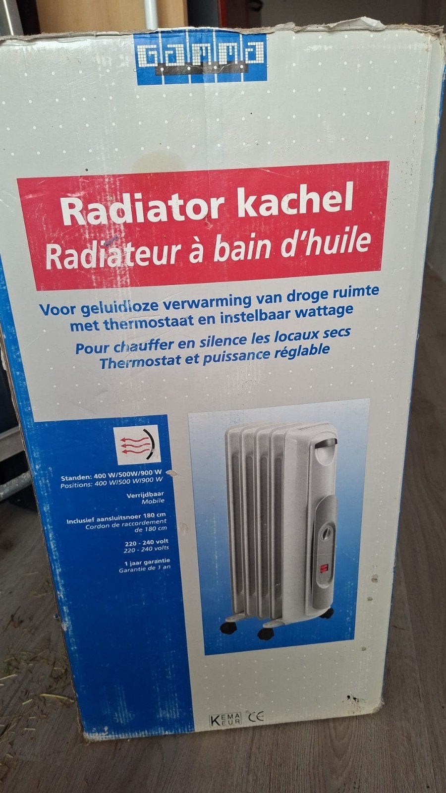 Gamma Radiator Kachel elektrische, Ophalen, Overige soorten, Elektrisch, Zo goed als nieuw