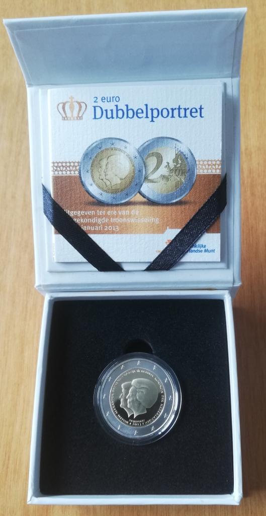 2 euro Dubbelportret 2013 Proof, Ophalen of Verzenden, Koningin Beatrix, Euro's