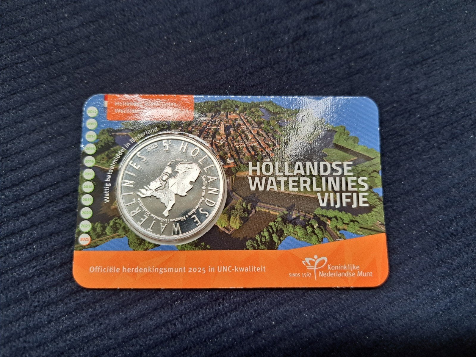 5 euro coincard Hollandse Waterlinies Vijfje 2025, Ophalen of Verzenden, Euro's