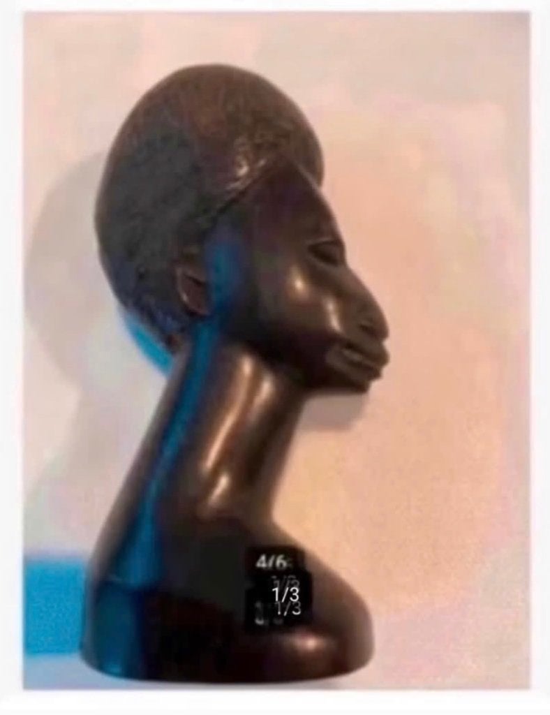 Mooi Afrikaanse Houten beeld, hoofd, 11,5 cm hoog, Antiek en Kunst, Ophalen of Verzenden