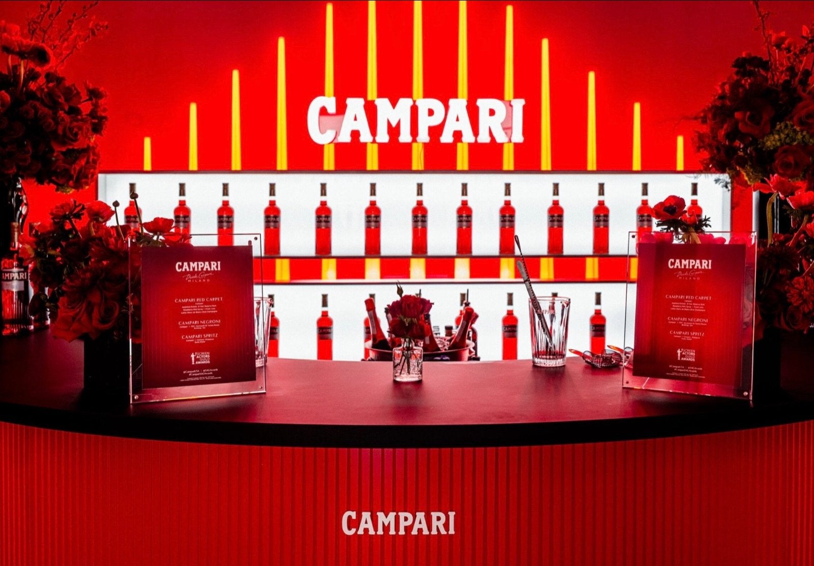 Vintage Campari piscini Spritz glas met Campari roerstaafje, Ophalen of Verzenden, Zo goed als nieuw
