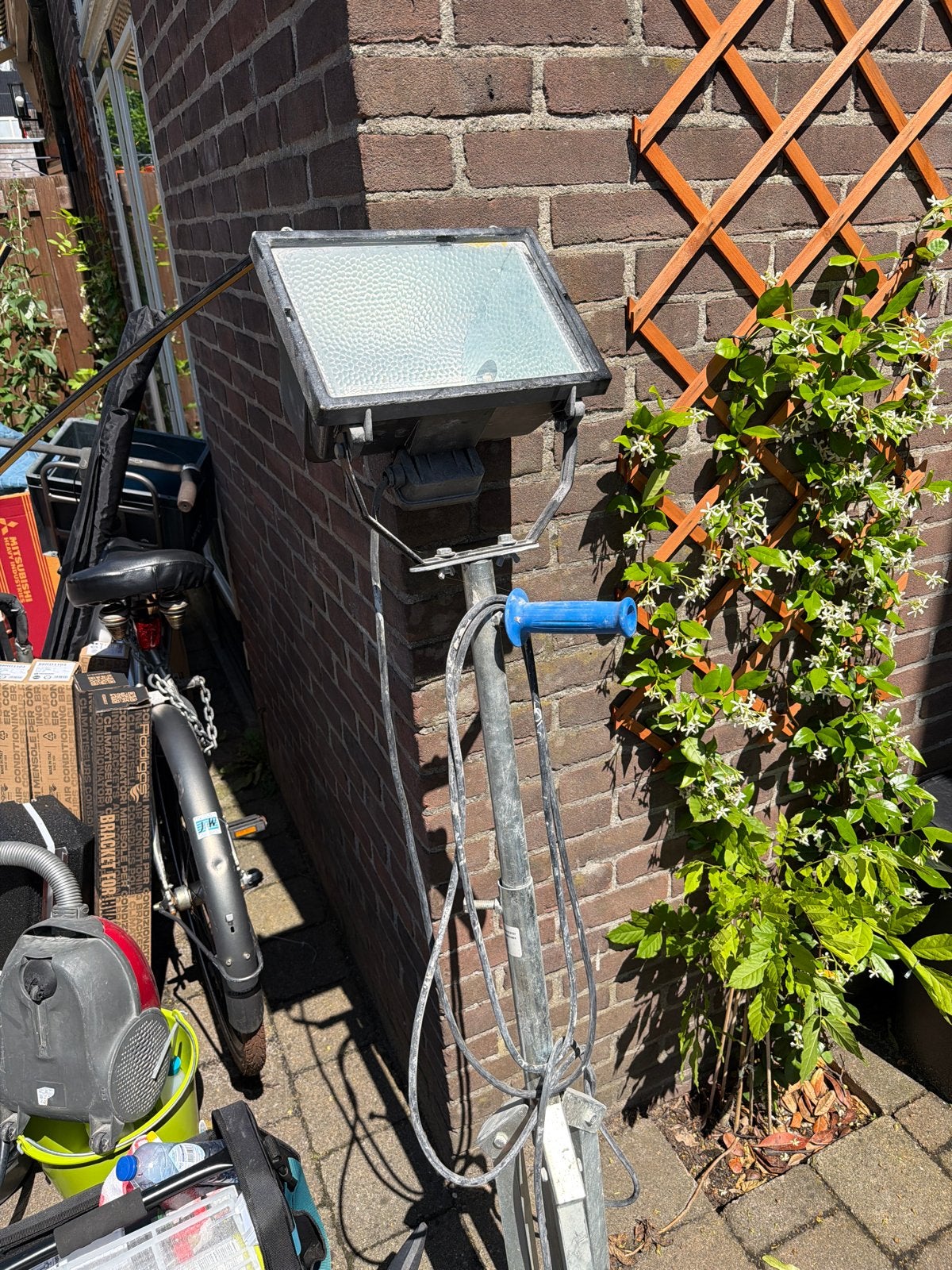 Eurom Bouwlamp / Werkspot met Statief Krachtige Verlichting, Doe-het-zelf en Verbouw, Bouwverlichting, Gebruikt, Lamp met armatuur