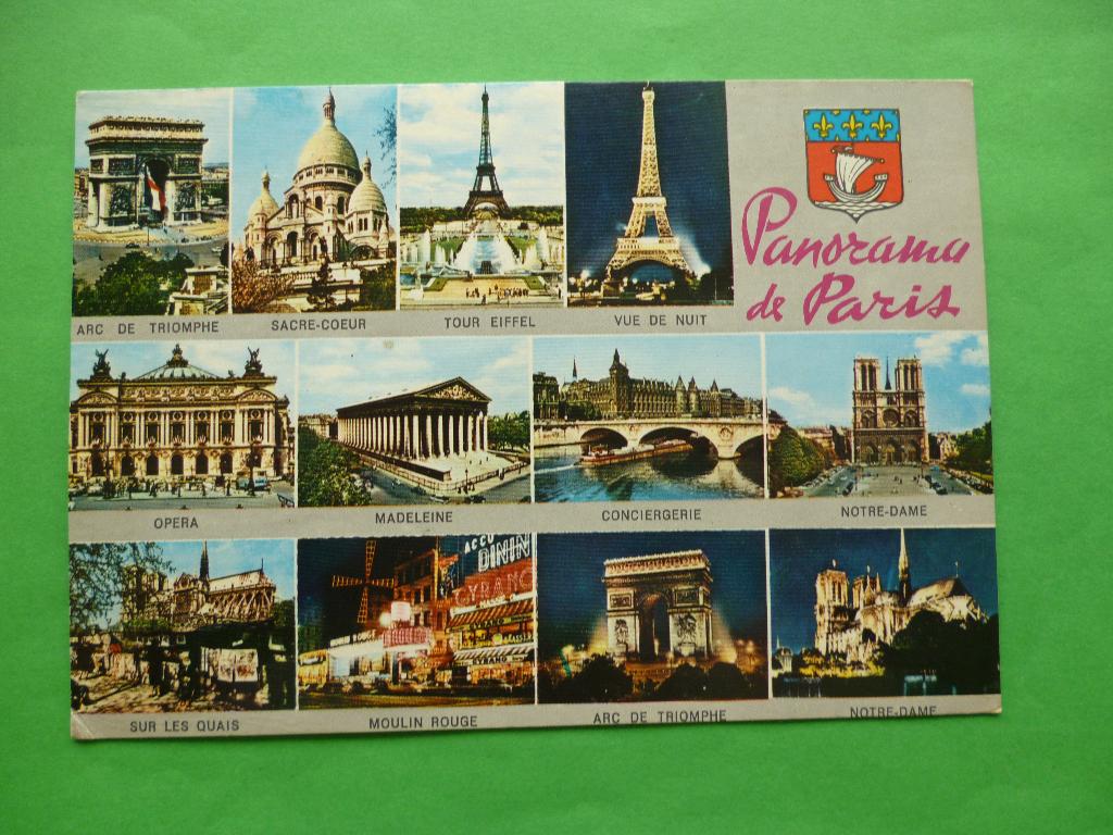 ansichtkaart Panorama de Paris, Ophalen of Verzenden, 1960 tot 1980, Gelopen, Frankrijk