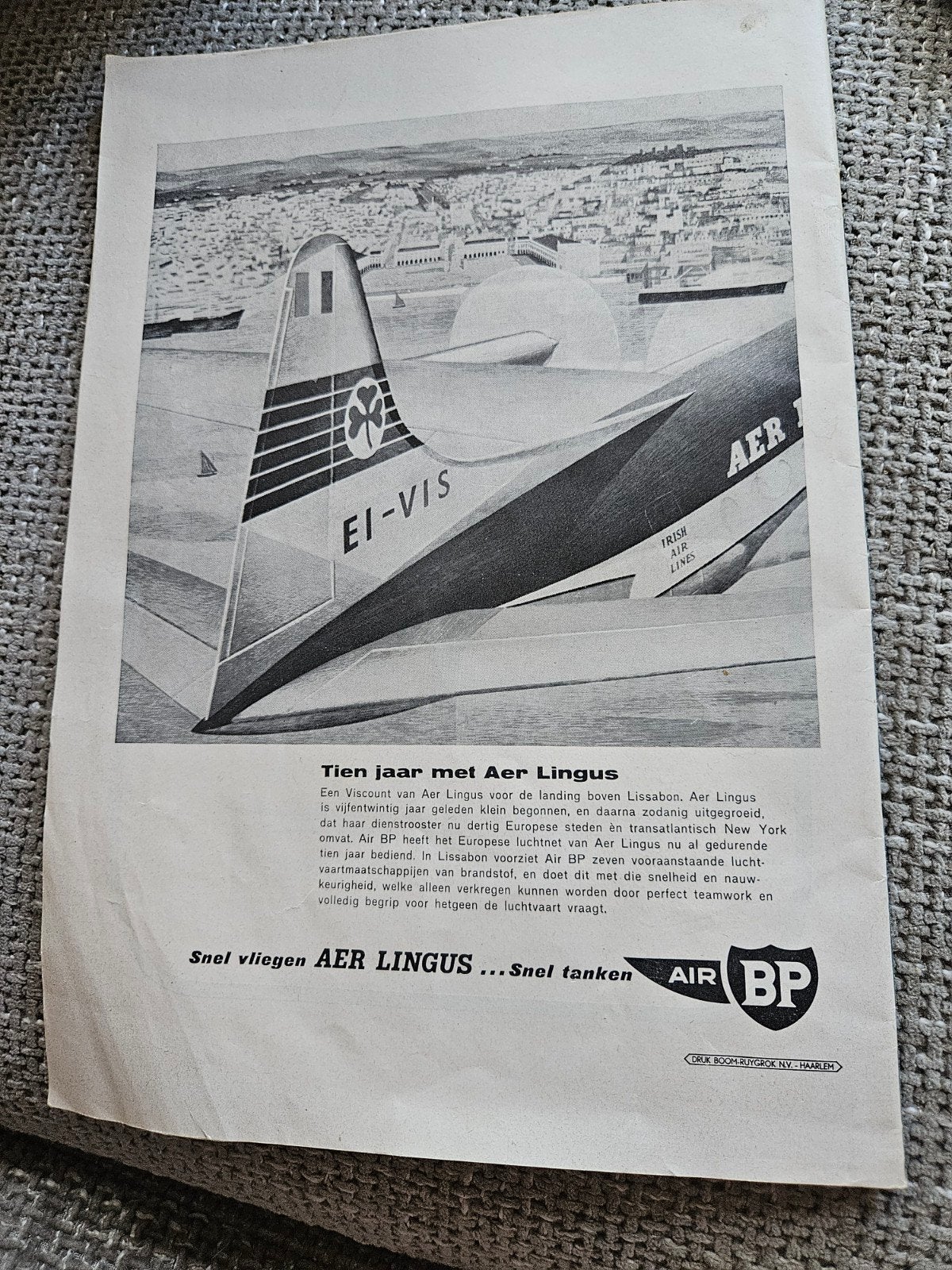 Aer Lingus & Air BP - Jaren '60, Verzamelen, Luchtvaart en Vliegtuigspotten, Ophalen of Verzenden, Gebruikt, Kaart, Foto of Prent