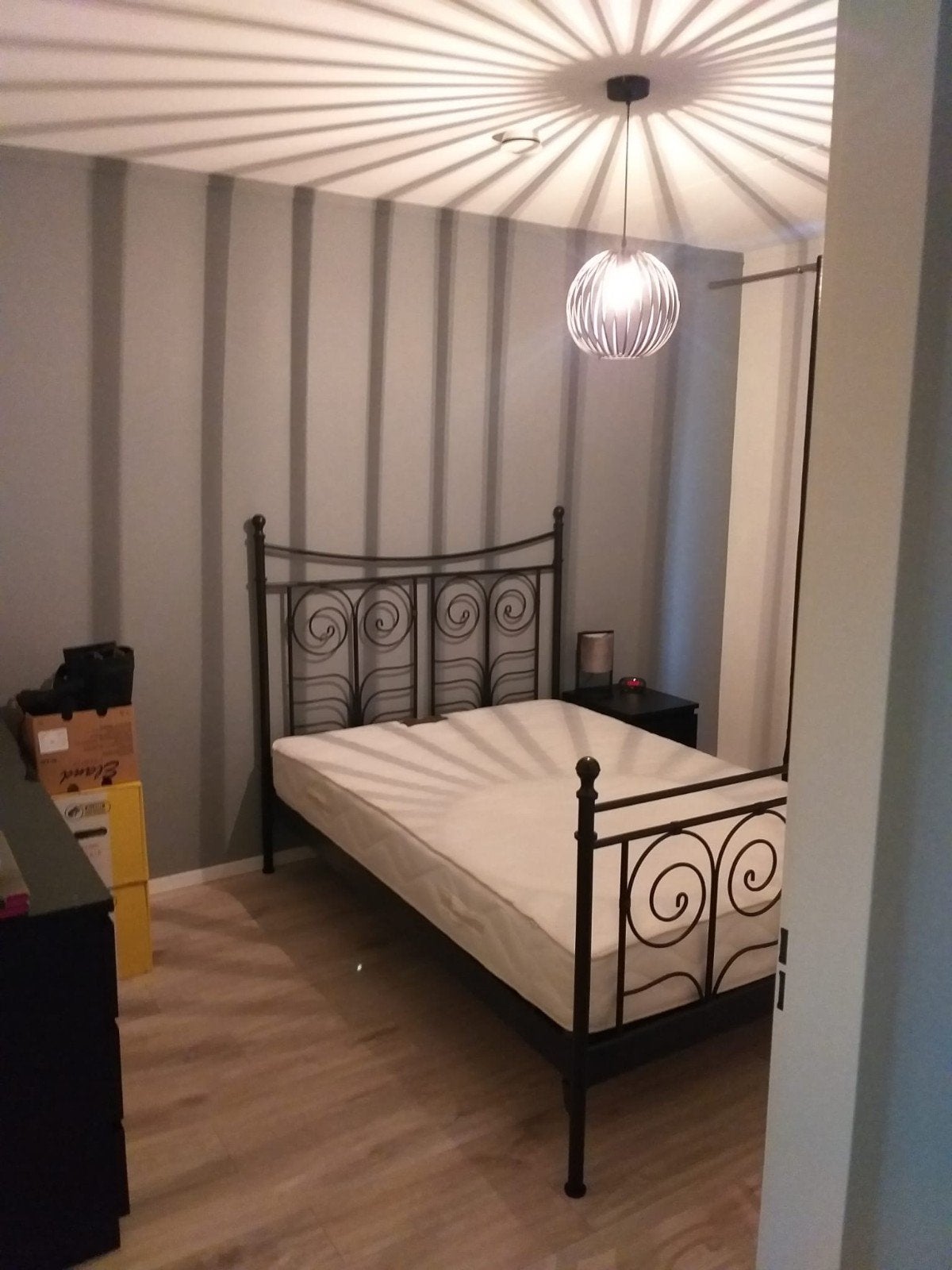 2 persoonsbed ikea, Ophalen, Gebruikt, Zwart, Tweepersoons