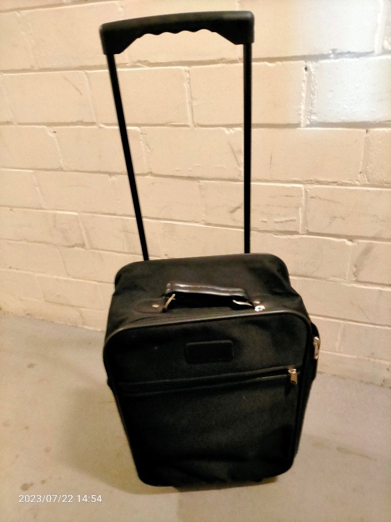Kleine inklapbare baggage koffer, Ophalen, Hard kunststof, Minder dan 50 cm, Zo goed als nieuw