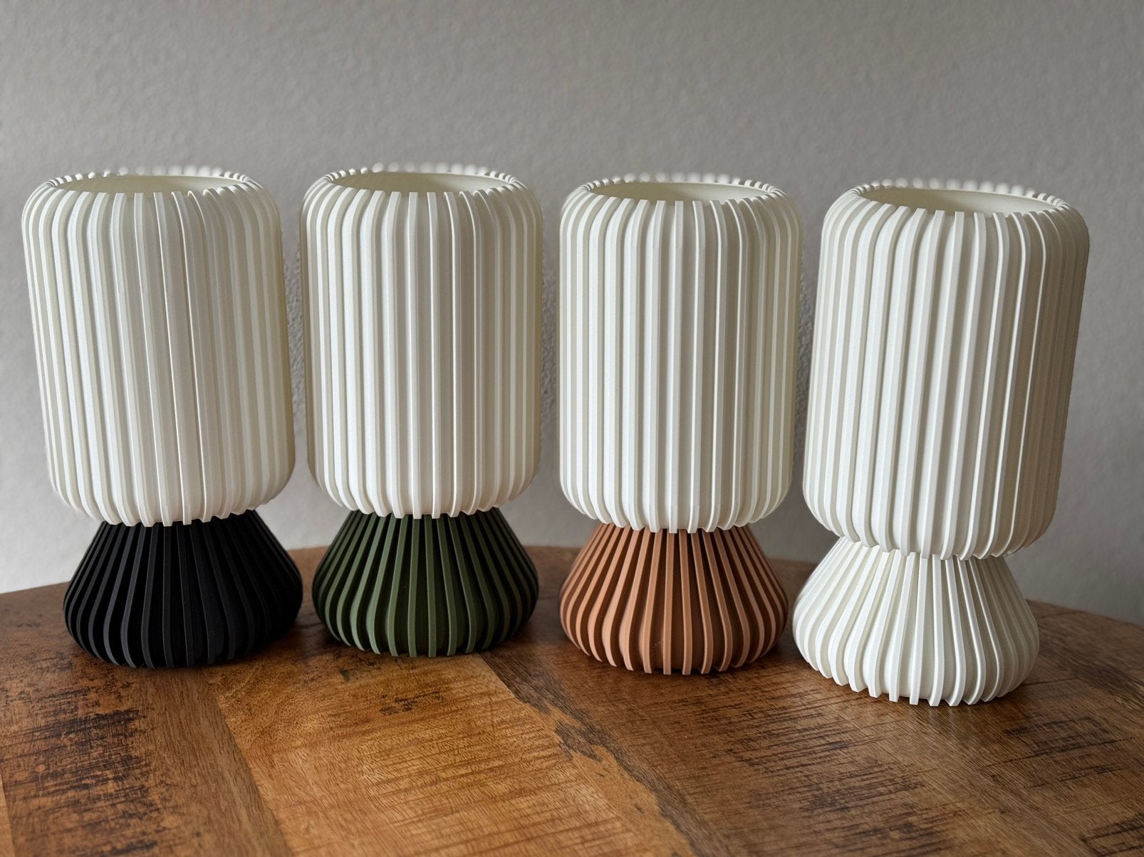 Tafellamp - design, Kunststof, 25 cm, Sfeerlamp, Met kap
