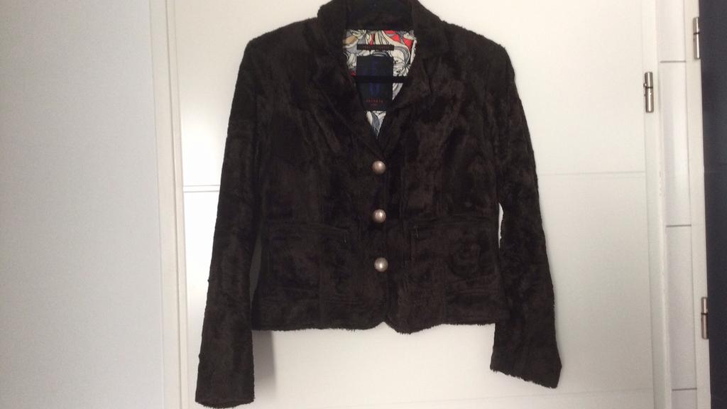 Eddy’s jacket donkerbruin fluweelzacht thermojasje maat M, Ophalen of Verzenden, Zo goed als nieuw, Maat 38/40 (M), Bruin