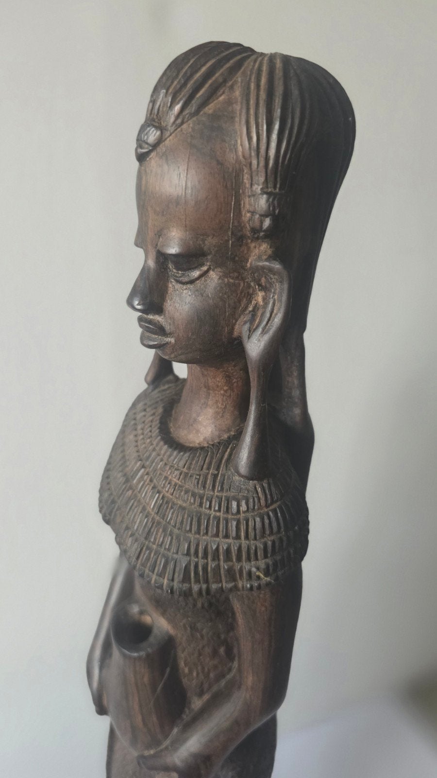 Afrikaanse handgesneden houten sculptuur – 51 cm – Makonde s, Ophalen, Houtsnijwerk, Handgemaakt, 50 - 100 cm