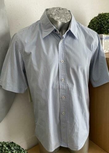 Mc Gregor overhemd maat M korte mouw!, Kleding | Heren, Ophalen of Verzenden, Zo goed als nieuw, Blauw, Halswijdte 39/40 (M)