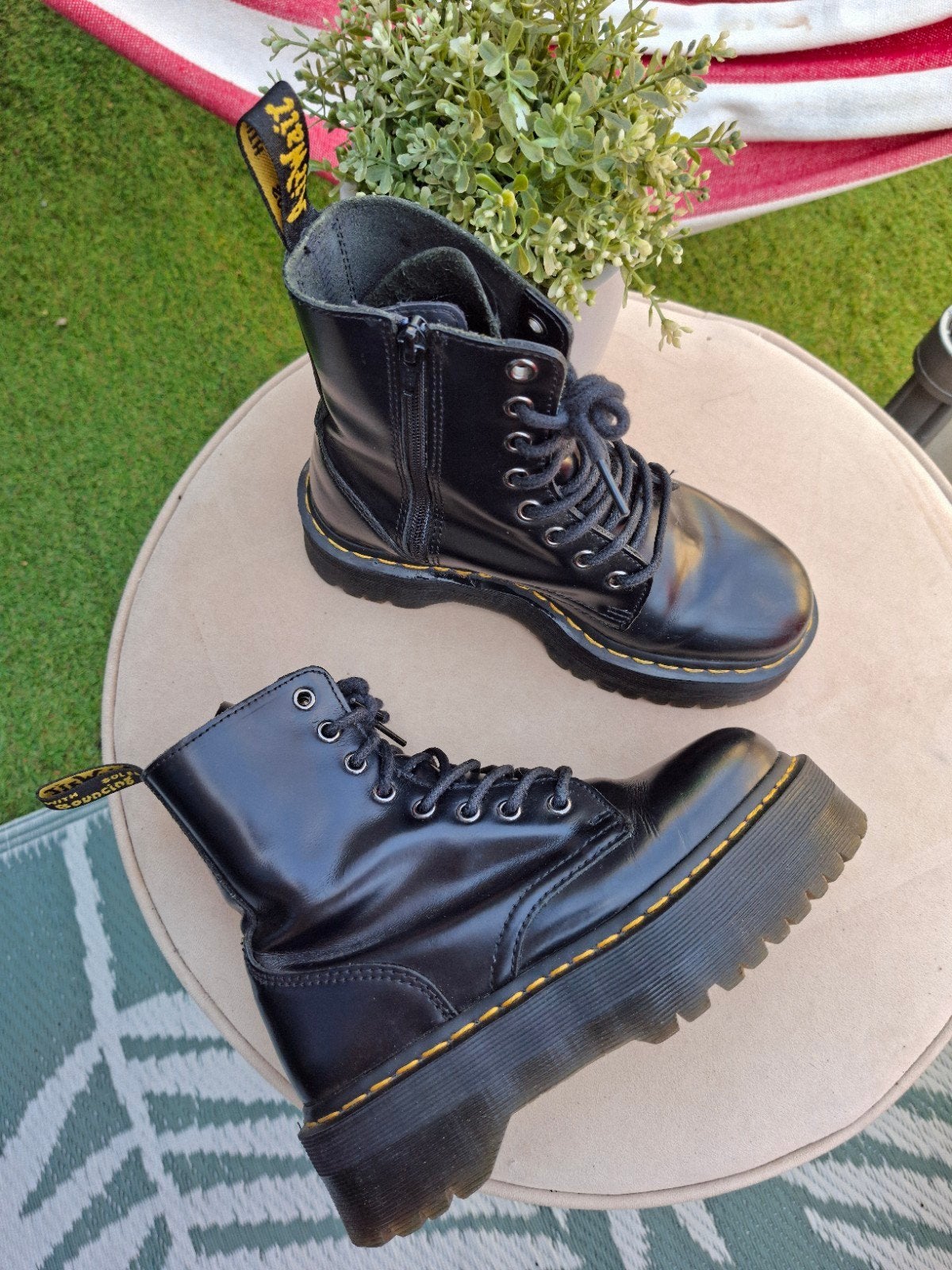 Dr. Martens Jadon laarzen maat 37, Kleding | Dames, Schoenen, Zwart, Ophalen of Verzenden, Dr. Martens, Gedragen