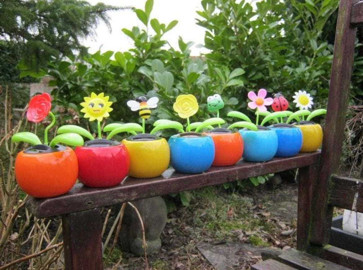 Leuke Solar Dansende Bloemen en Insecten Decoratie, Ophalen of Verzenden, Nieuw