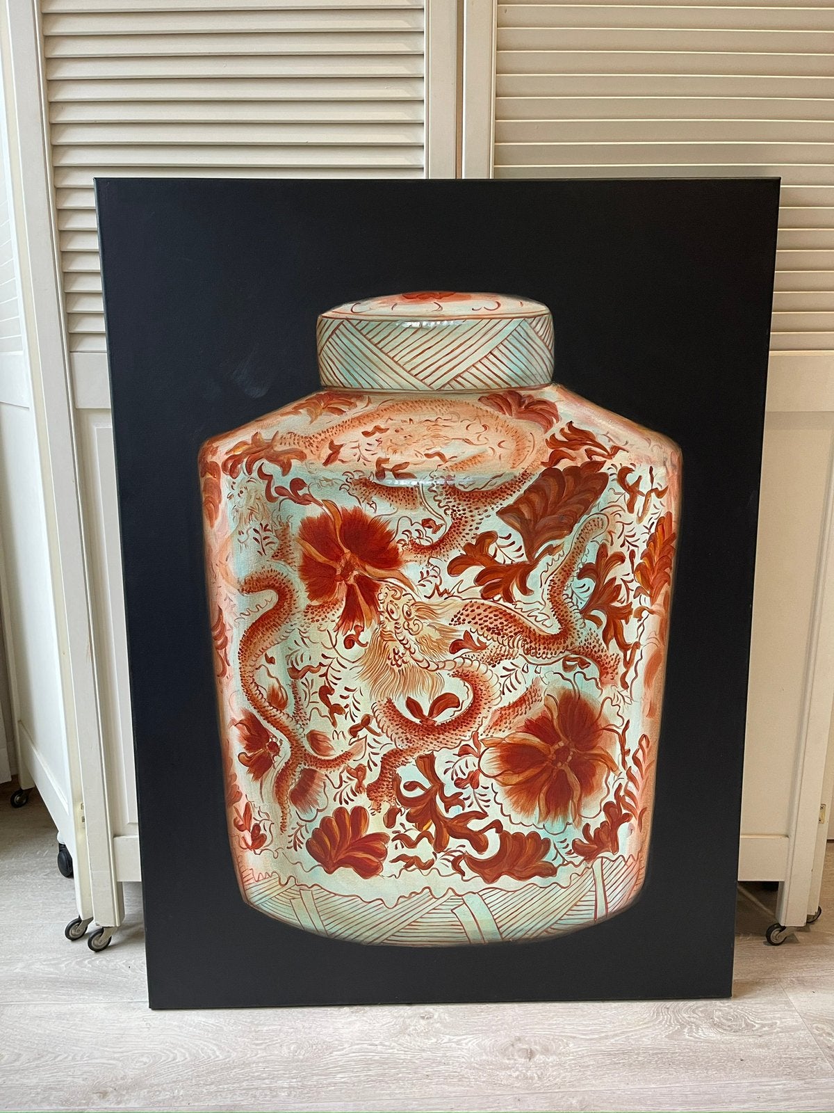 Grote gemberpot schilderij 130x90x4, Ophalen