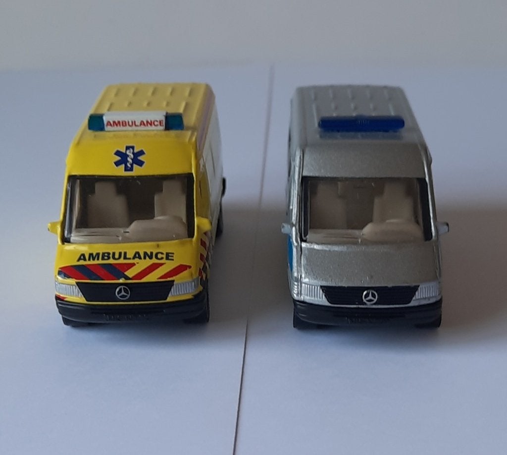 Set Mercedes busjes / Siku metaal, Ophalen of Verzenden, Zo goed als nieuw, Bus of Vrachtwagen, SIKU