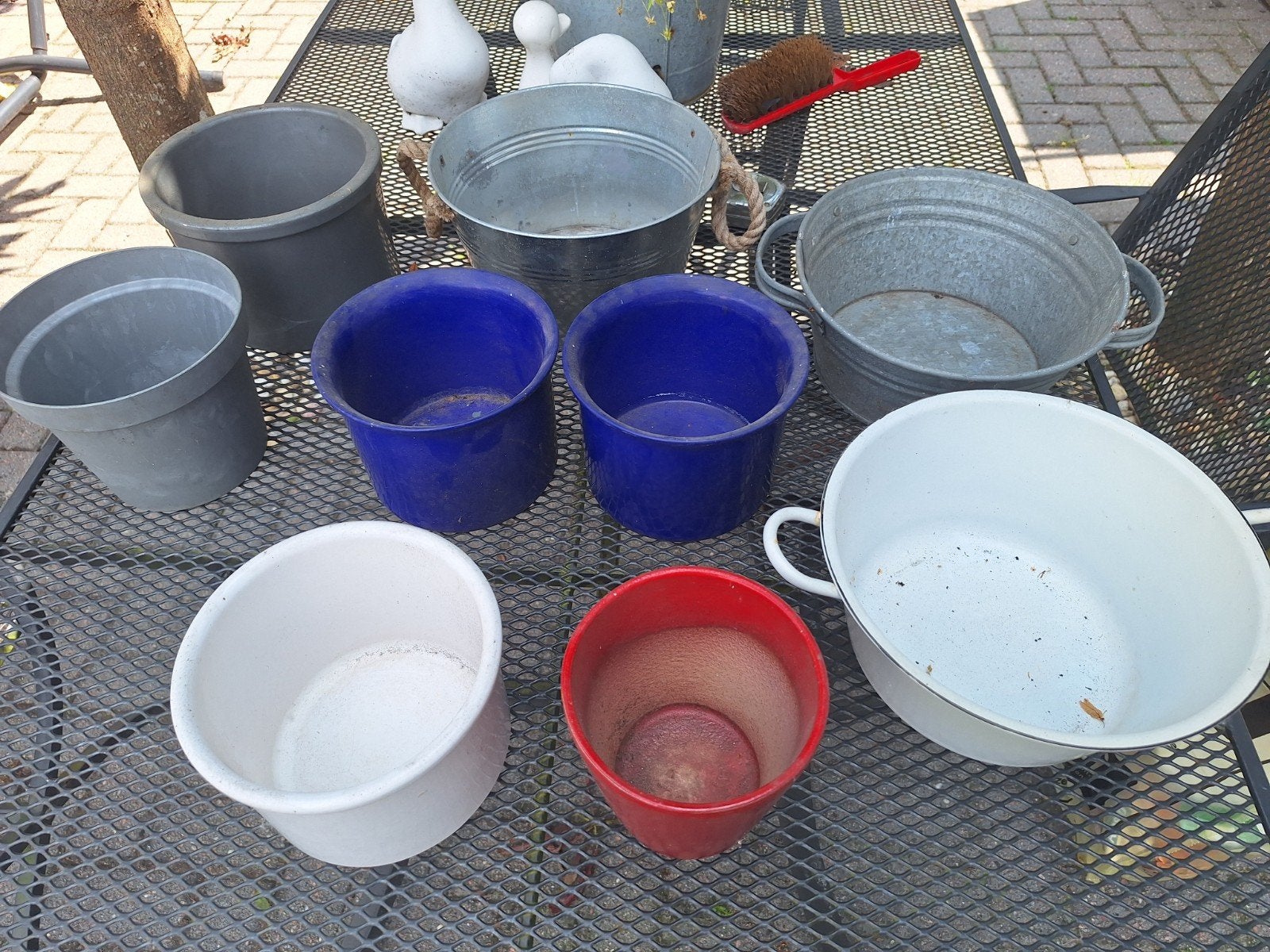 partij bloempotten, Tuin en Terras, Bloempotten, Ophalen, Rond, Aardewerk, Minder dan 40 cm