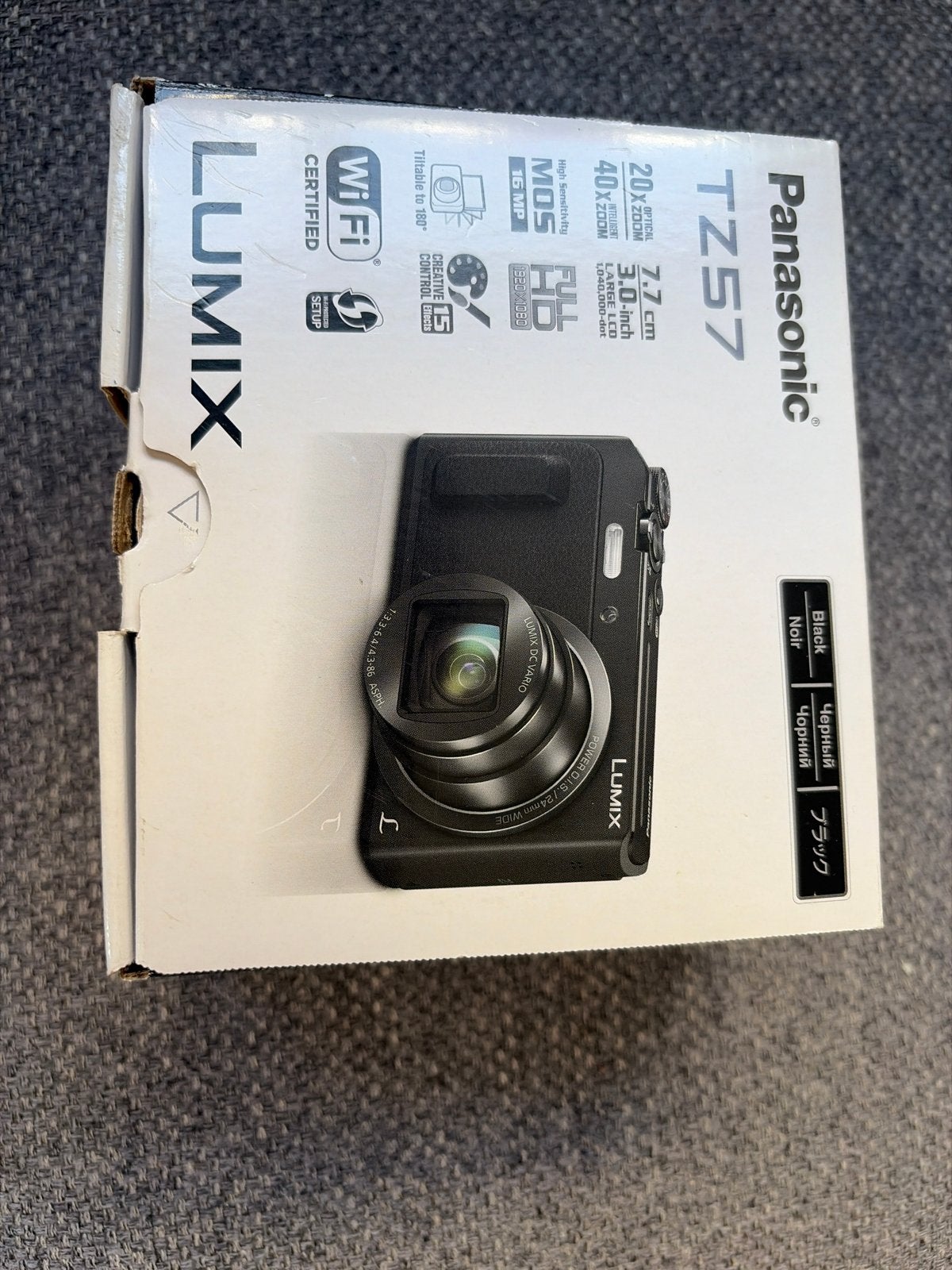 Panasonic Lumix TZ57 Compactcamera - Zwart, Zo goed als nieu, Panasonic, Beeldstabilisatie, Ophalen of Verzenden, Zo goed als nieuw