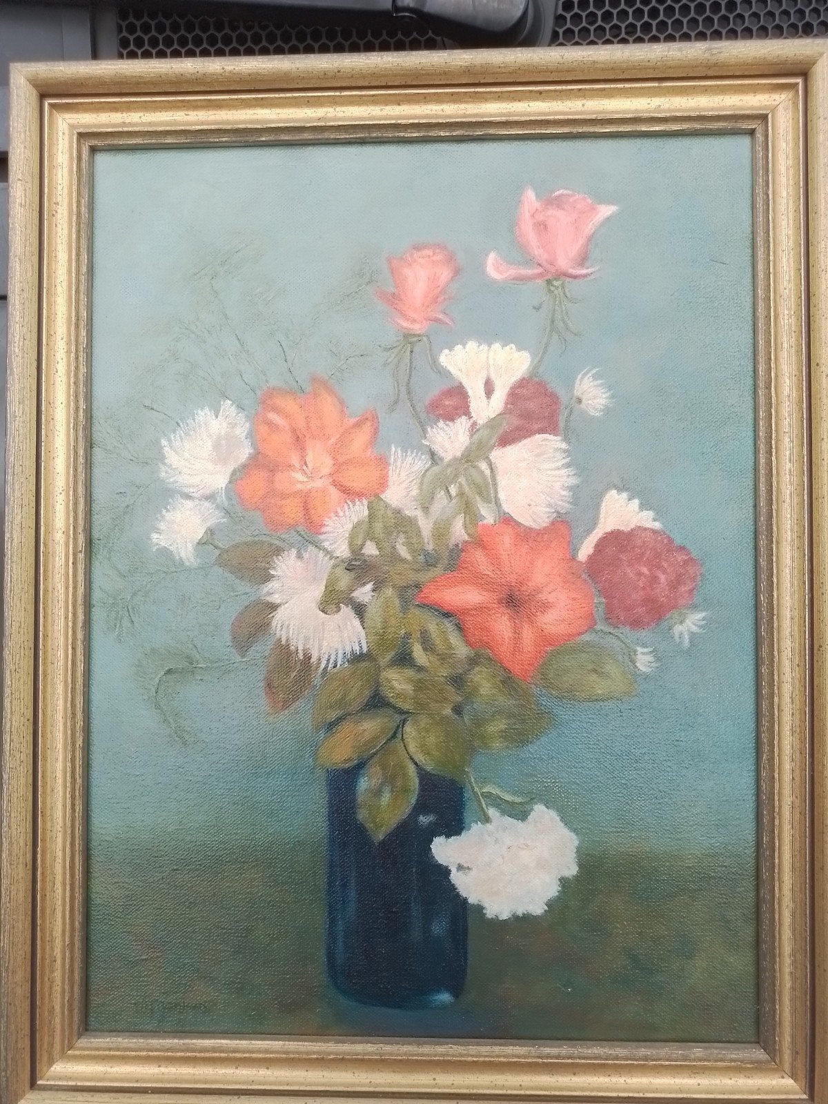 Bloemstilleven M Franken, Antiek en Kunst, Kunst | Schilderijen | Klassiek, Ophalen of Verzenden