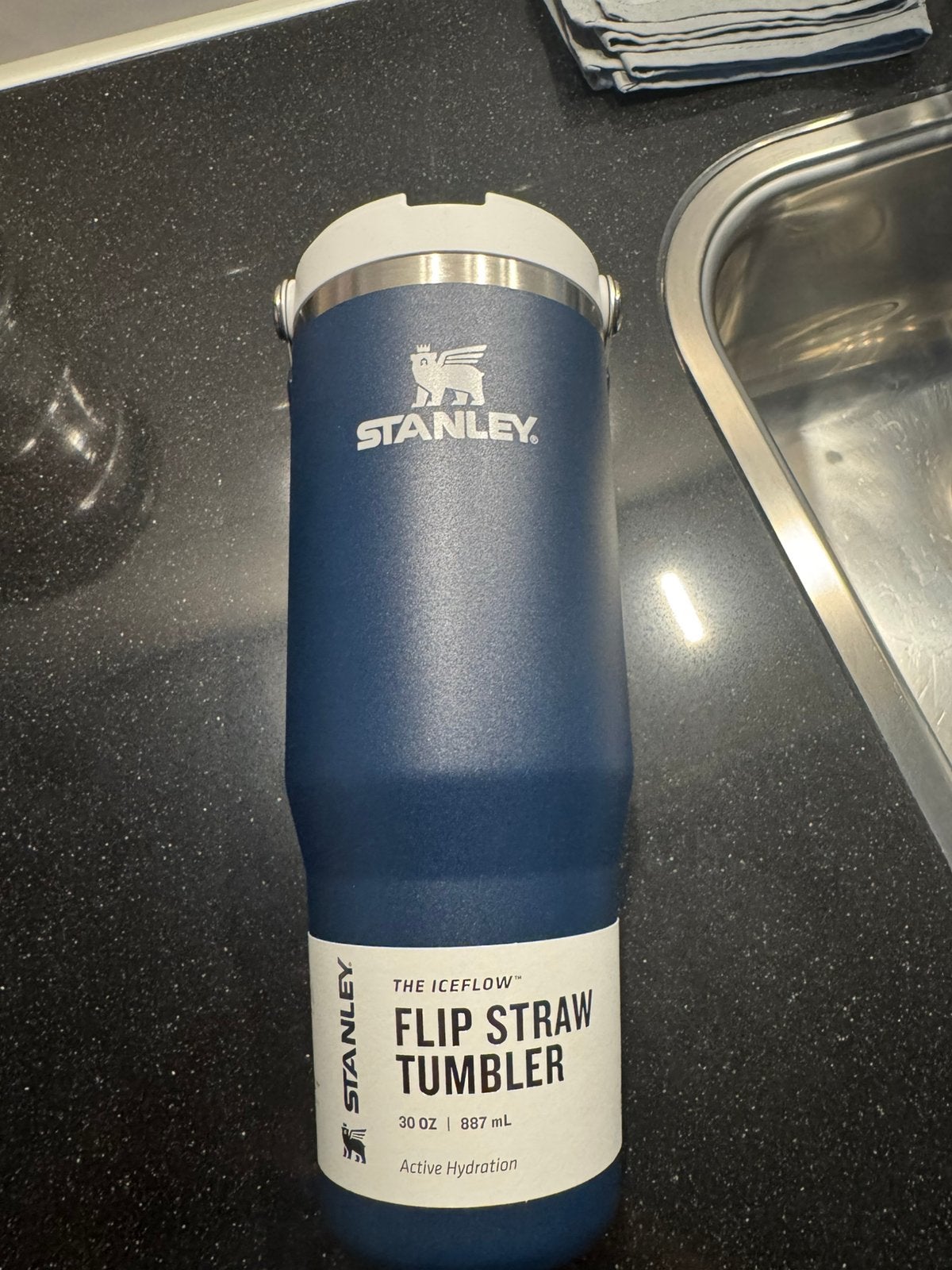 Stanley Flip Straw Tumbler NIEUW, Flessenkoeler, Blauw, Stanley, Nieuw