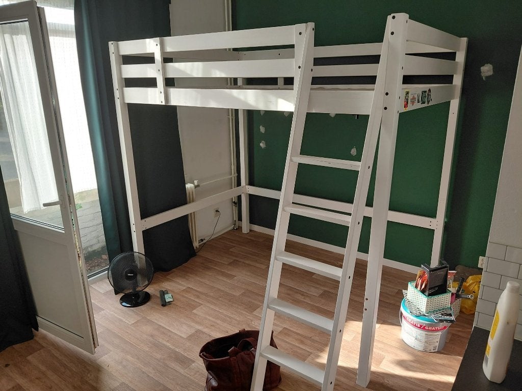 Tweepersoons hoogslaper (Ikea Stora), Huis en Inrichting, Slaapkamer | Stapelbedden en Hoogslapers, Ophalen, Gebruikt, Hoogslaper