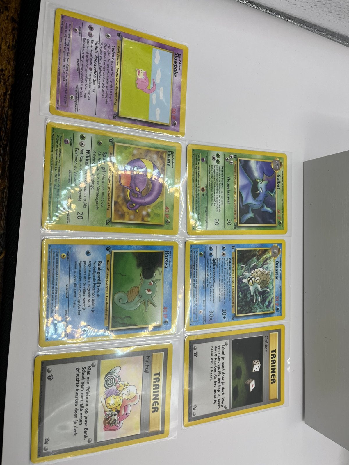 Pokemon fossil dutch 1e, Ophalen of Verzenden, Zo goed als nieuw, Meerdere kaarten, Foil