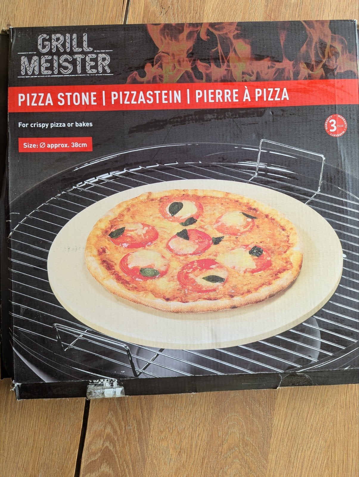 Grill Meister Pizzasteen - Ø 38cm voor knapperige pizza's, Ophalen, Grill Meister