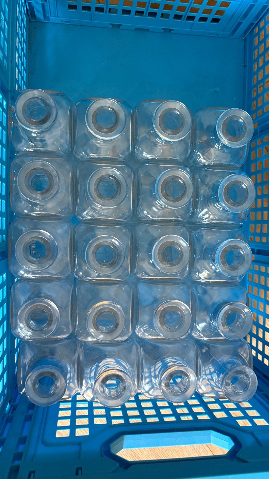 20x Glazen flessen 50cl - Ideaal voor sap of drank, Ophalen, Zo goed als nieuw, Glas