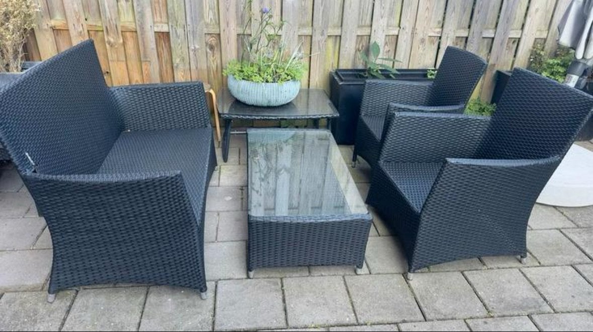 Tuin terras meubilair lounge set, Ophalen, Gebruikt, 4 zitplaatsen