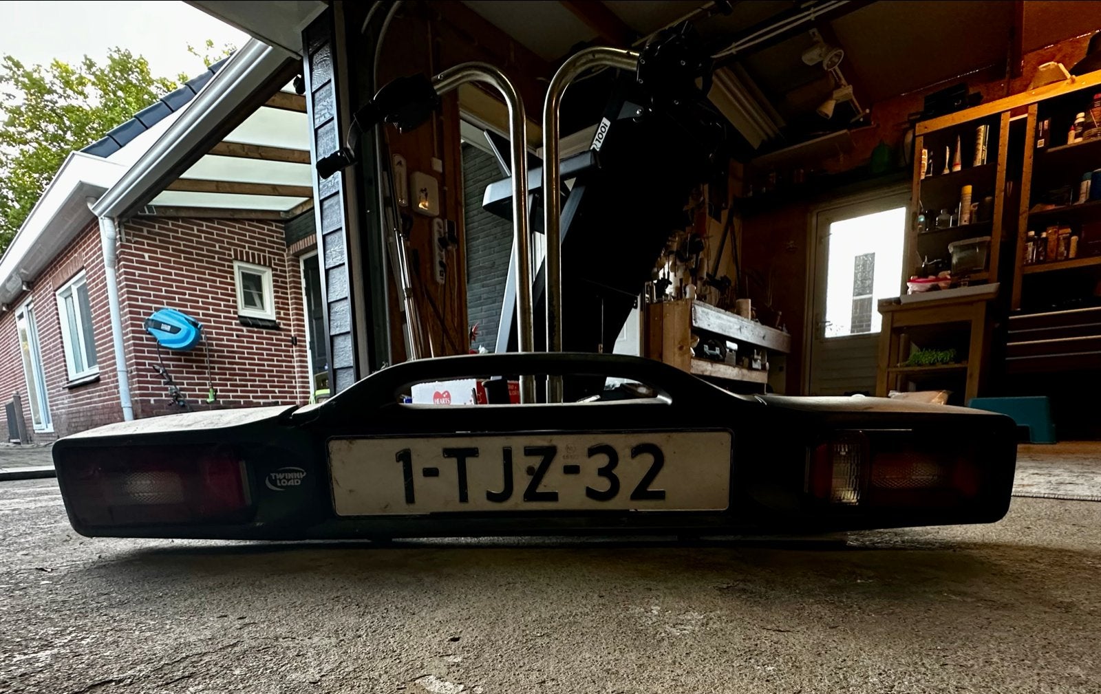 Twinny Load Swing FRK Trekhaakdrager . Compleet met sleutels, Ophalen, Zo goed als nieuw, Brede banden, 2 fietsen