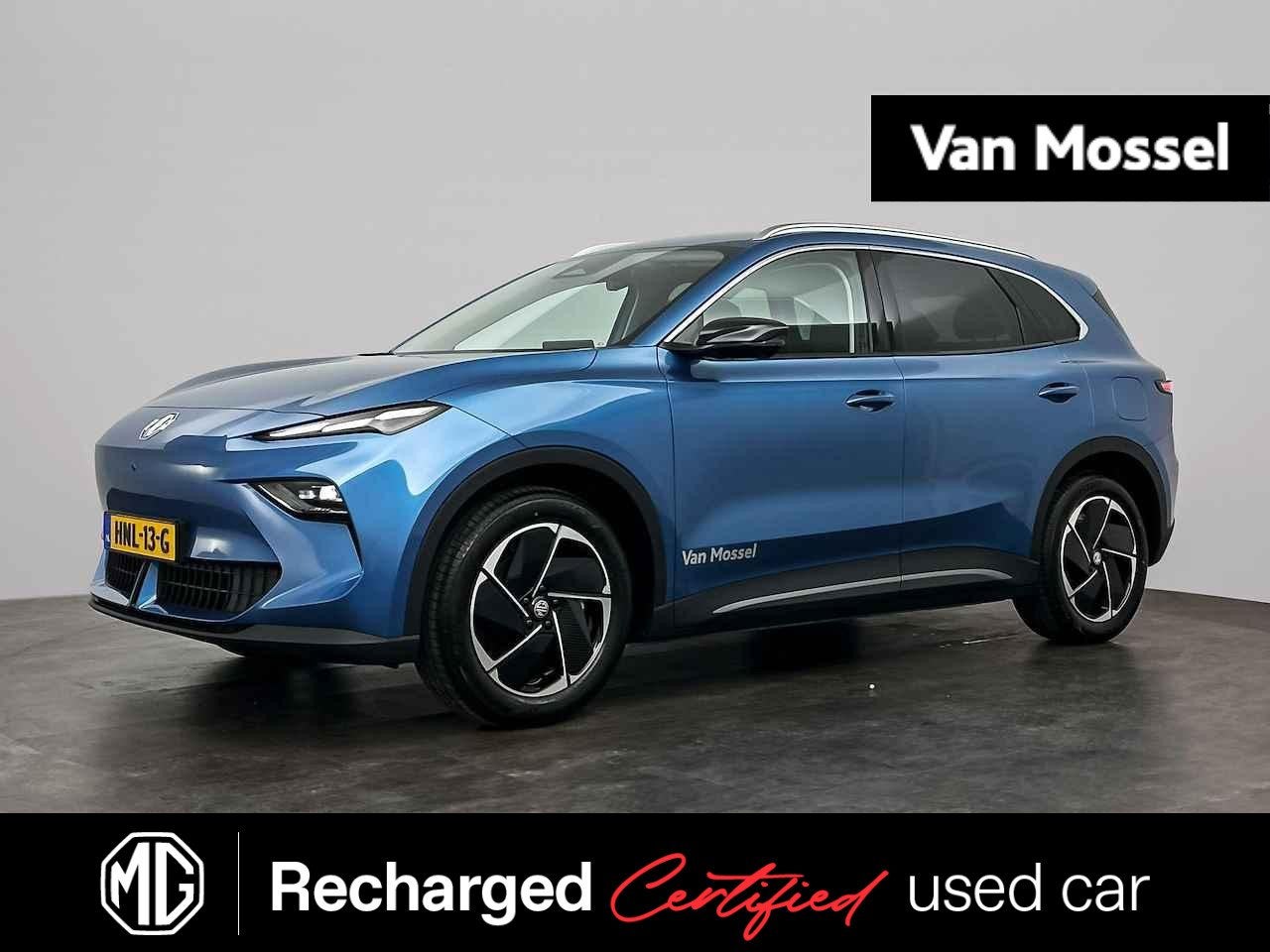 MG MGS5 EV 64kWh Luxury | Leder | Stoel + Stuurverwarming |, Auto's, 12 maanden, 1700 kg, Blauw, Verwarmde buitenspiegels