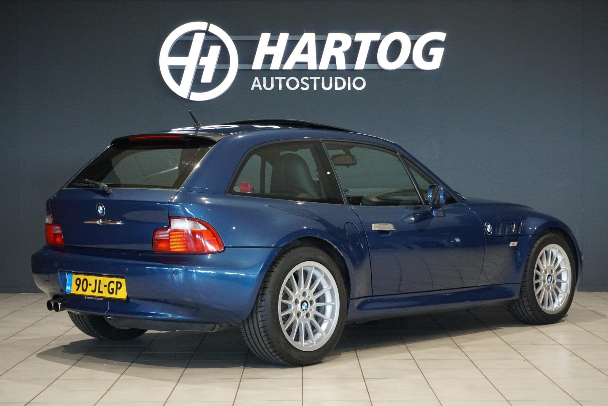 BMW Z3 Coupé 2.8 193PK *TOPASBLAU* + PANORAMA / AFN. TREKHA, Auto's, Achterwielaandrijving, Gebruikt, Zwart, Blauw