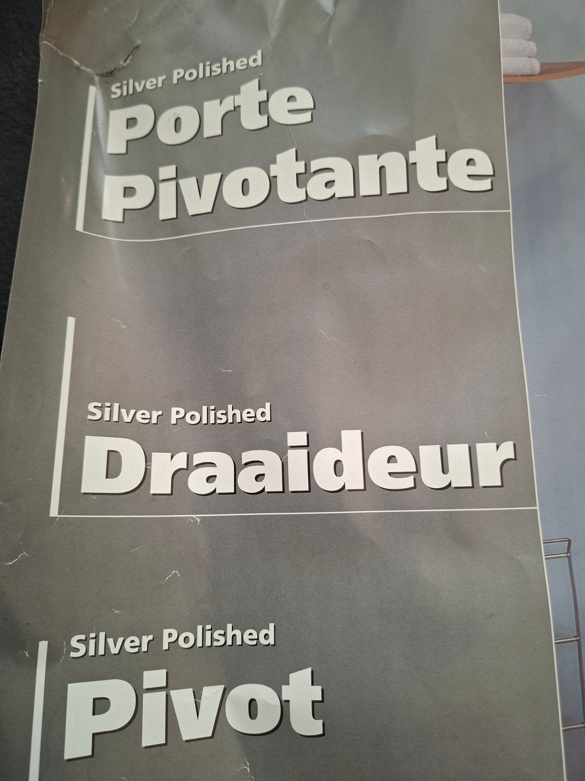 Douchecabine zijwand en draaideur - Nieuw in verpakking, Ophalen of Verzenden, Nieuw, Rvs, Douche