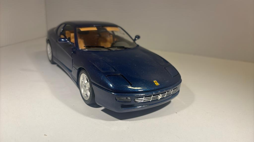 Ferrari 456 gt bleu Bburago 1.18, Ophalen of Verzenden, Bburago, A, A