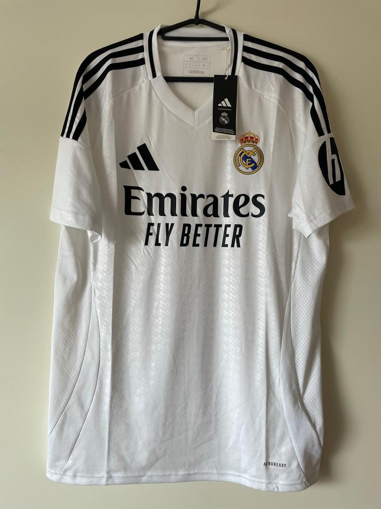 Real Madrid Adidas Voetbalshirt Maat M Nieuw 24/25 Home, Kleding | Heren, Sportkleding, Maat 48/50 (M), Wit, Nieuw, Ophalen of Verzenden