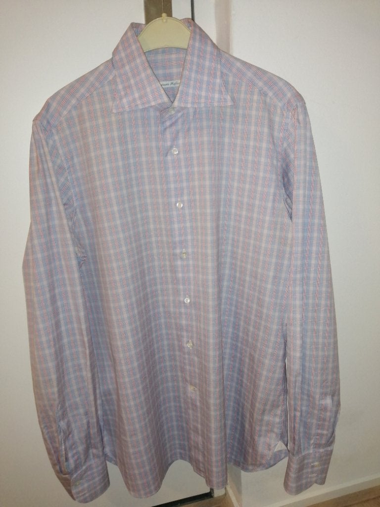 Emanuele Maffeis overhemd maat 40 Italiaans merk, Kleding | Heren, Halswijdte 39/40 (M), Zo goed als nieuw, Emanuele Maffeis, Meerkleurig