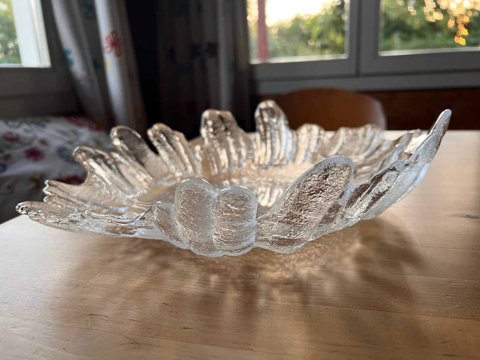 Lindshammar Christer Sjögren ijsschaal, 33 cm Zweden Zweeds, Antiek en Kunst, Antiek | Glas en Kristal, Ophalen of Verzenden