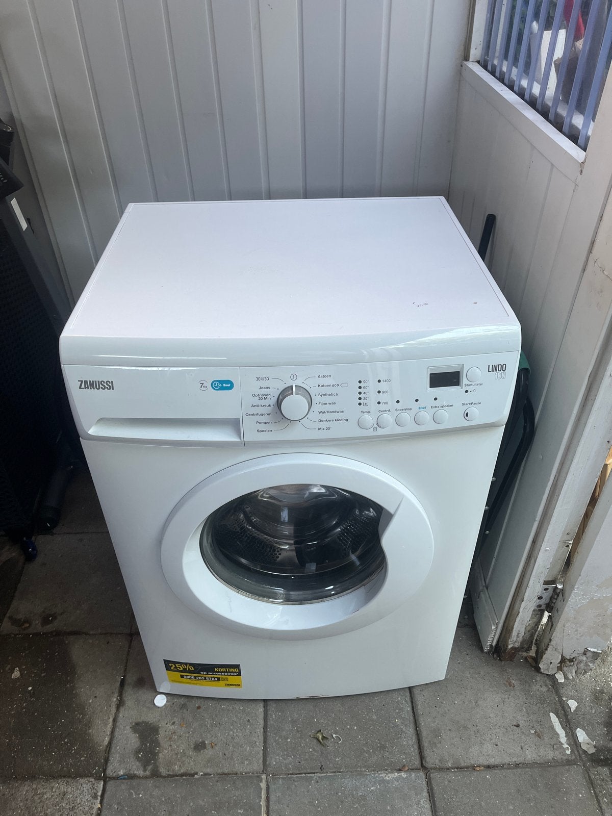 Zanussi Lindo 100 Wasmachine - 7kg, 1400 toeren, Witgoed en Apparatuur, Ophalen, Gebruikt, Voorlader, Kort programma