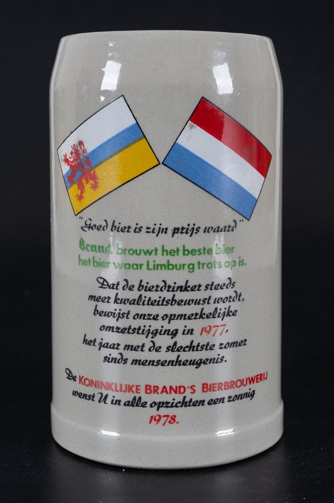 Brand bier jaar pul een zonnig 1978, Verzamelen, Ophalen of Verzenden, Gebruikt, Overige typen, Brand