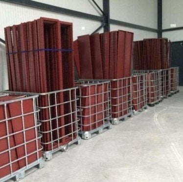 +/- 30 meter Ahrend Mawi metalen legbordstelling - 220 cm h, Niet ingevuld, Gebruikt, Niet ingevuld, Niet ingevuld