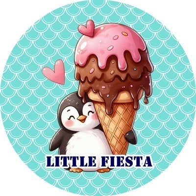 lf182 icing frosting pinguin 16cm eetbare taart plaat print, Ophalen of Verzenden, Nieuw, Taarten, Versiering