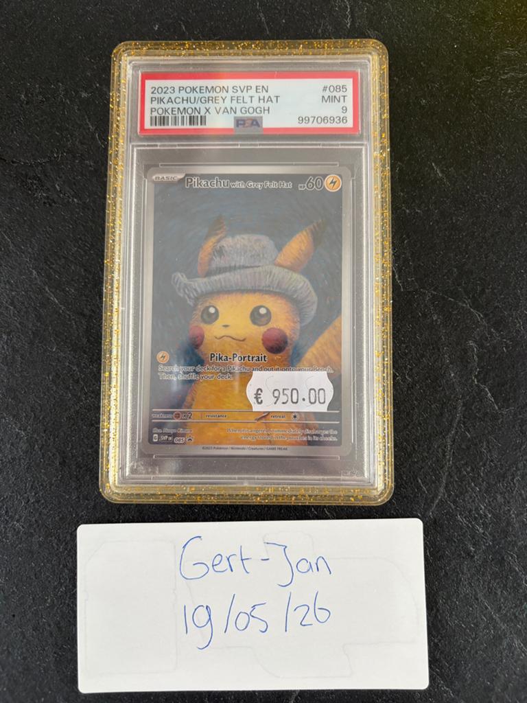 Pikachu with Grey Felt Hat, Van Gogh, PSA9, Ophalen, Zo goed als nieuw