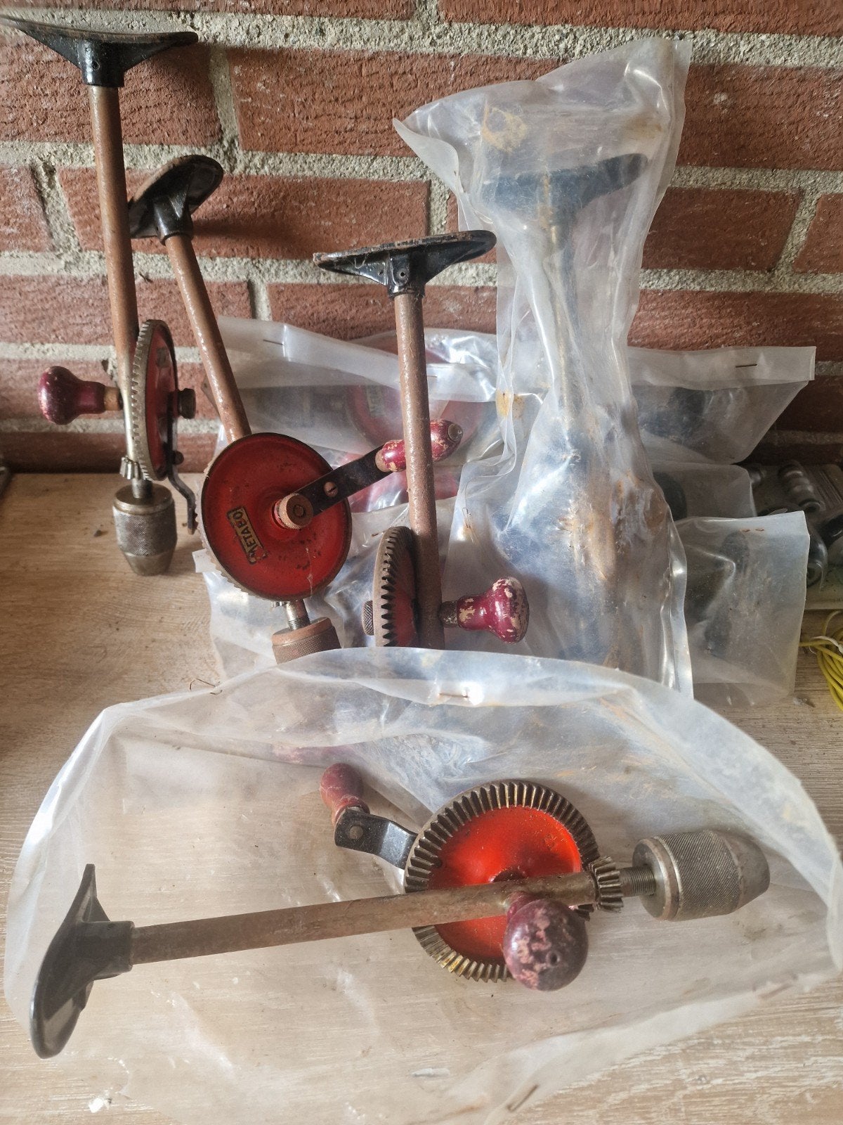 8 Oude, maar ongebruikte handboortjes - Vintage gereedschap, Ophalen of Verzenden, Nieuw, Overige typen